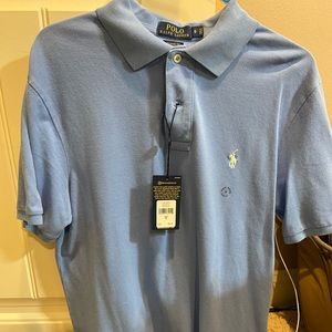 NWT Men’s small short sleeve blue Polo shirt